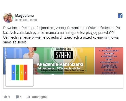 szkoła tańca w Markach - Akademia-Pani Szafki - opinie