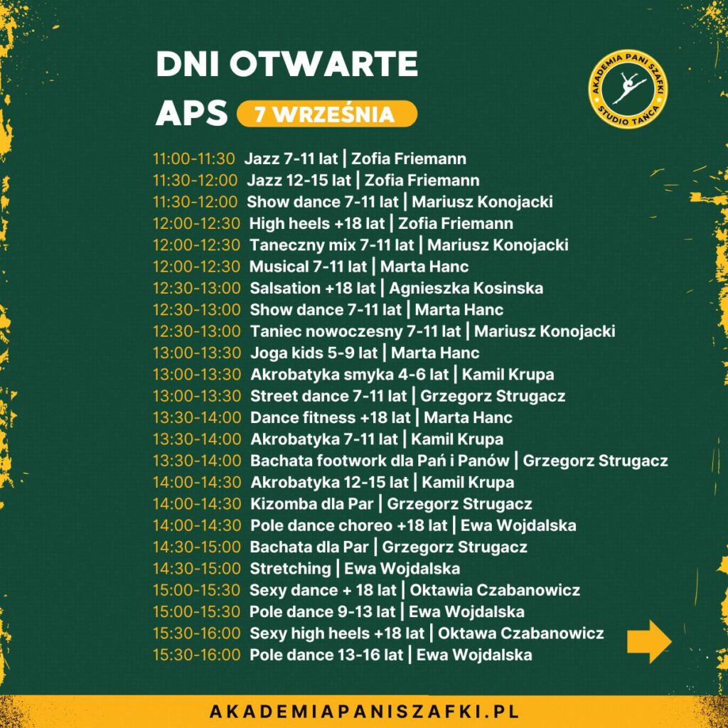dani otwarte w szkole tańca Akademia Pani Szafki w Markach