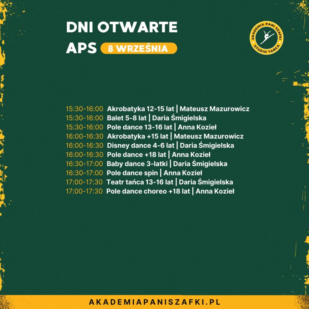 dani otwarte w szkole tańca Akademia Pani Szafki w Markach